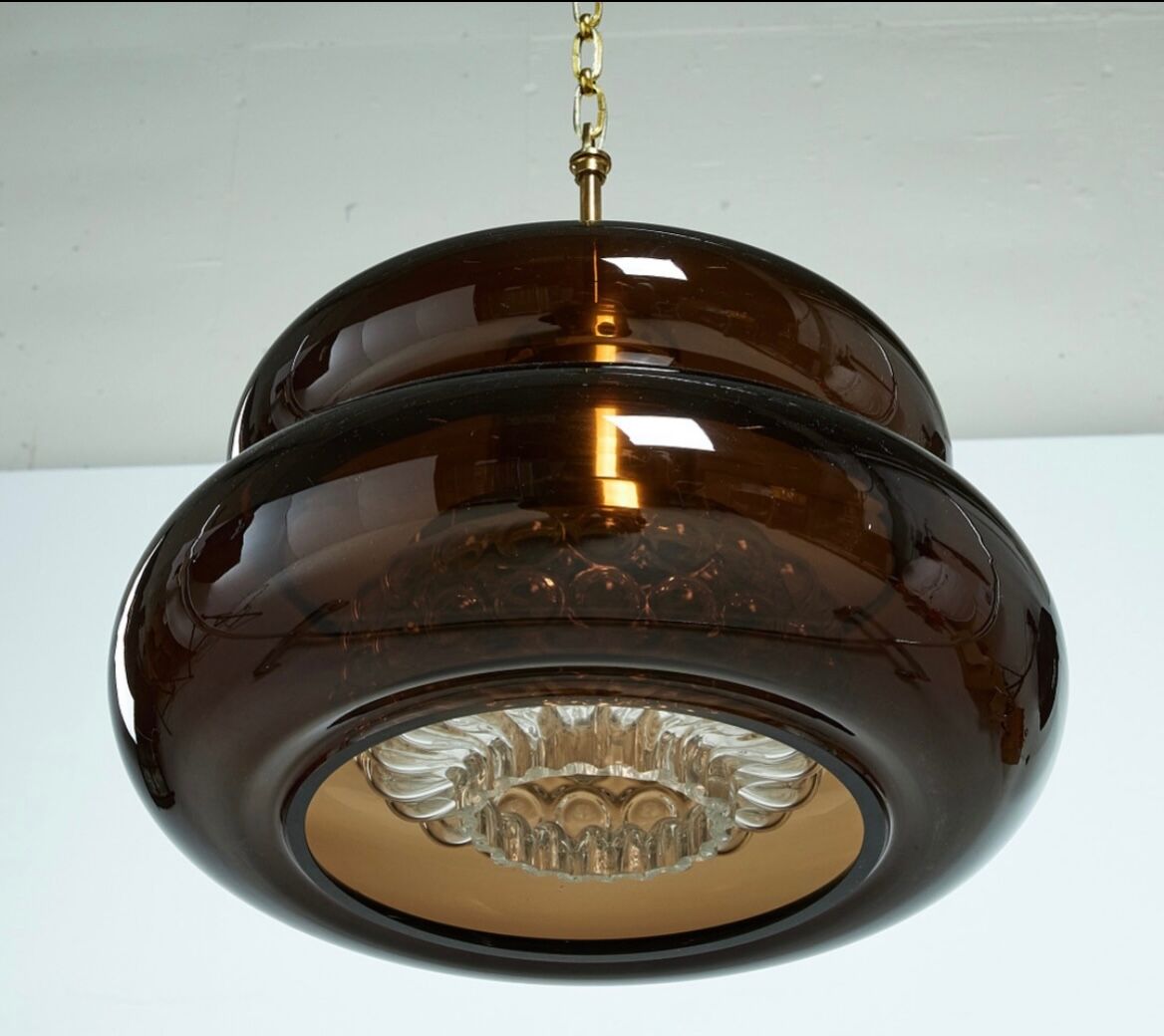 Vintage scandinavian pendant lamp "bubblan" design carl fagerlund ,orrefors, sweden