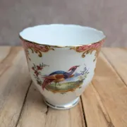 English porcelain cup Crown Staffordshire Denbigh – Bird and flowers