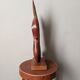 Handcrafted teak wood dove sculpture from the 1960s.