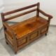 Rustic fruit wood chest bench, children's room