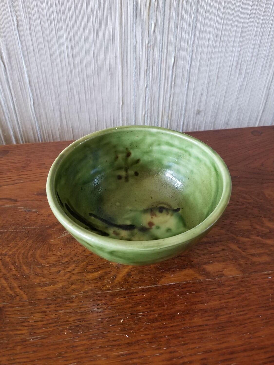 Green bowl from manufacture Saint Jorioz Annecy