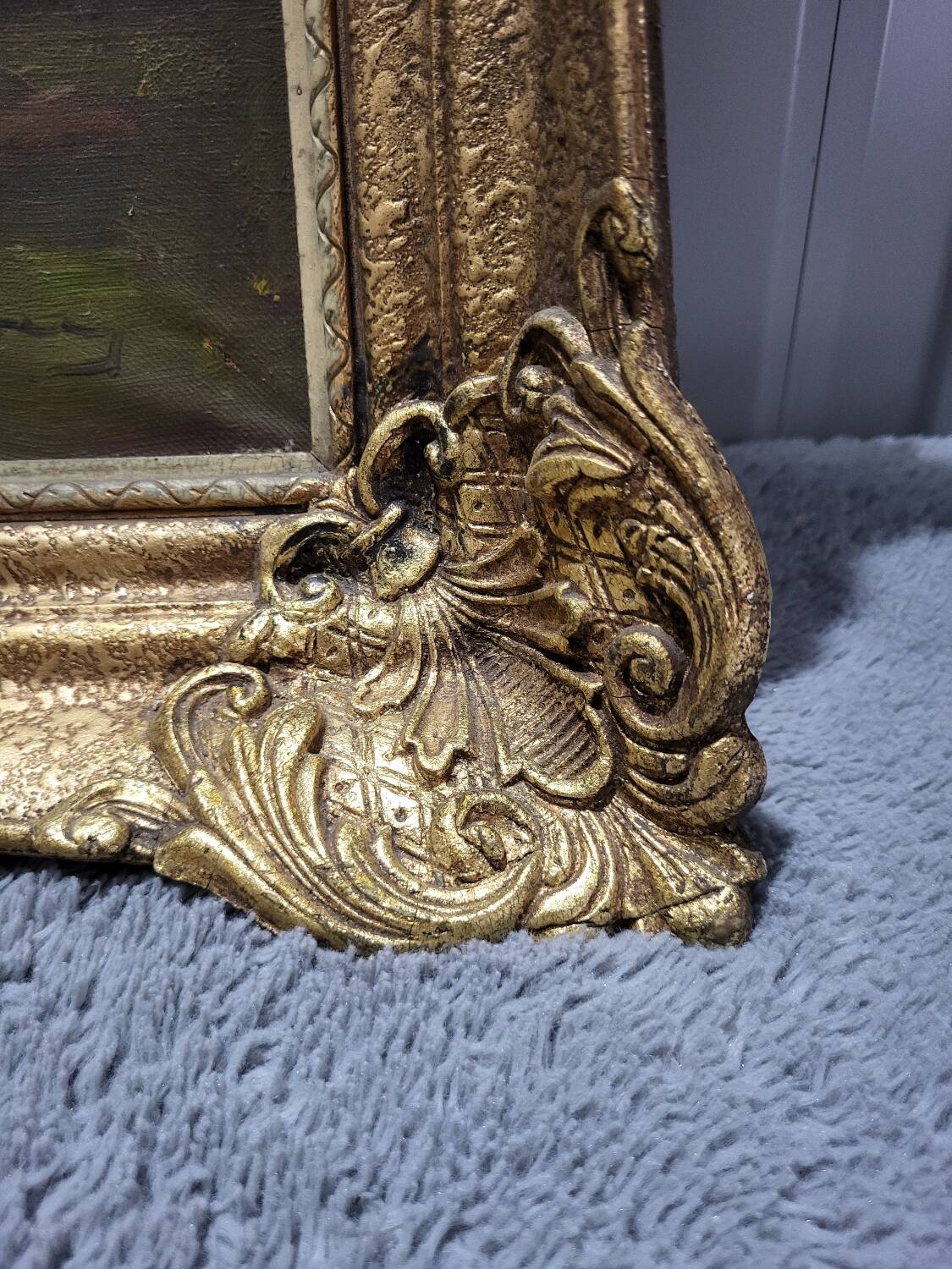 Signed oil painting on gilded wooden frame