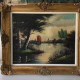 Oil on canvas signed Hans Herman
