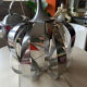 Suspension chrome metal flower