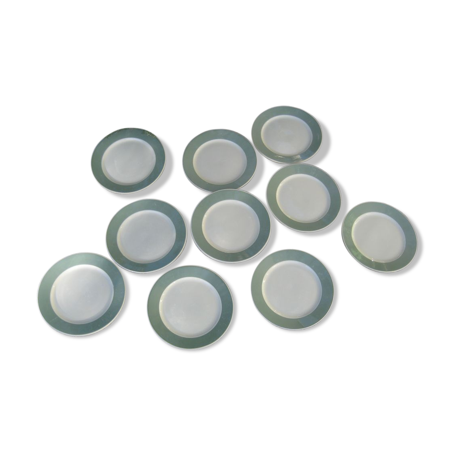 Lot of 10 plates Digoin Sarreguemines