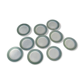 Lot of 10 plates Digoin Sarreguemines