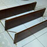 Scandinavian-style metal and solid mahogany, 50s