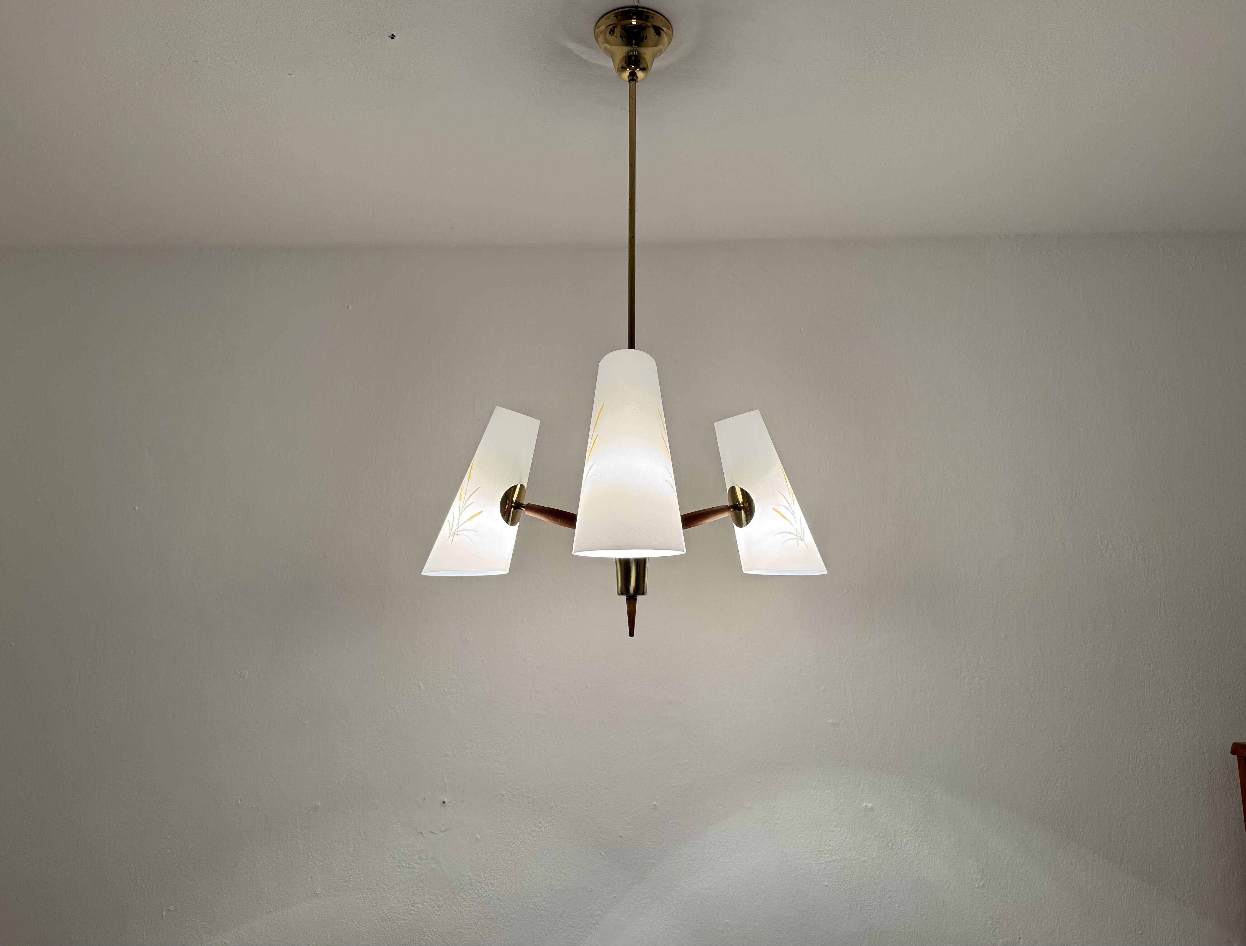 Brass Chandelier by Rupert Nikoll