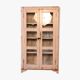 Antique display cabinet in bleached cream teak from Burma.