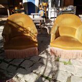 Pair of toad armchairs