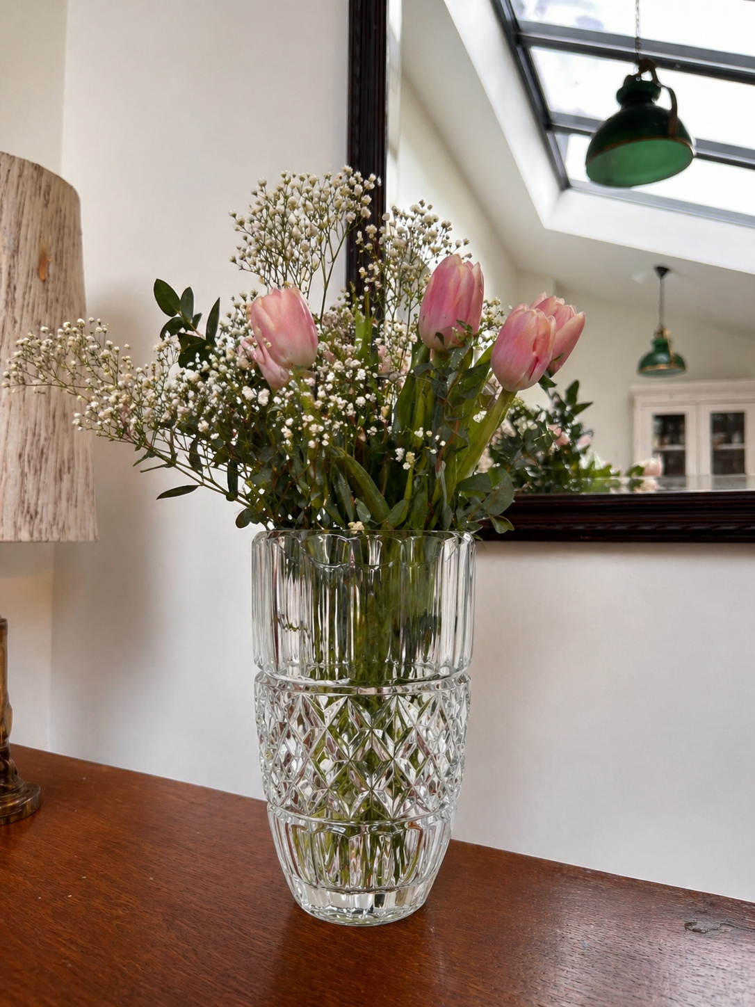 Moulded glass vase