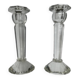 Pair of crystal candlesticks
