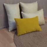 Set of yellow mustard cushions