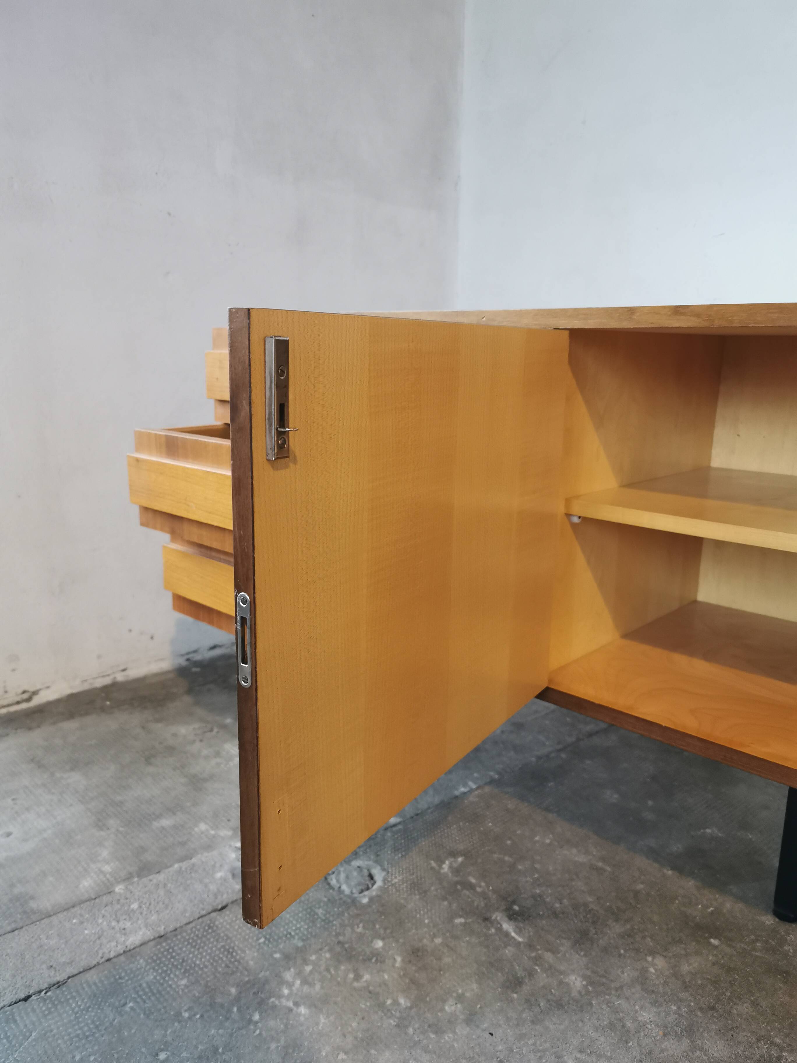 Vintage sideboard, walnut veneer