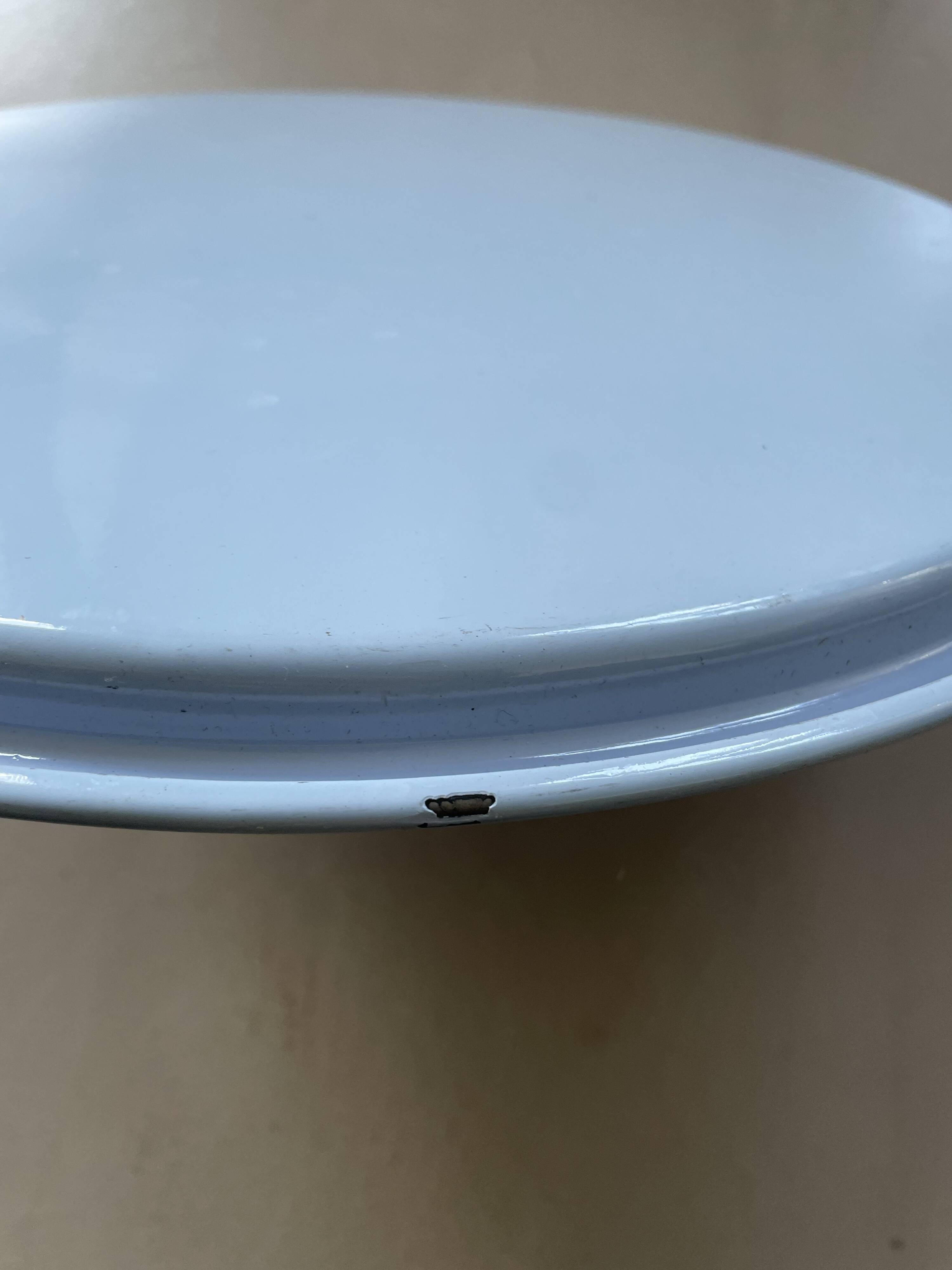 Vintage enameled metal tray