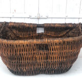 Harvest hood basket wood and wicker