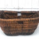Harvest hood basket wood and wicker