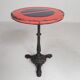 Bistro table with a cast iron base and a traffic sign as a tabletop, Paris 1920s.