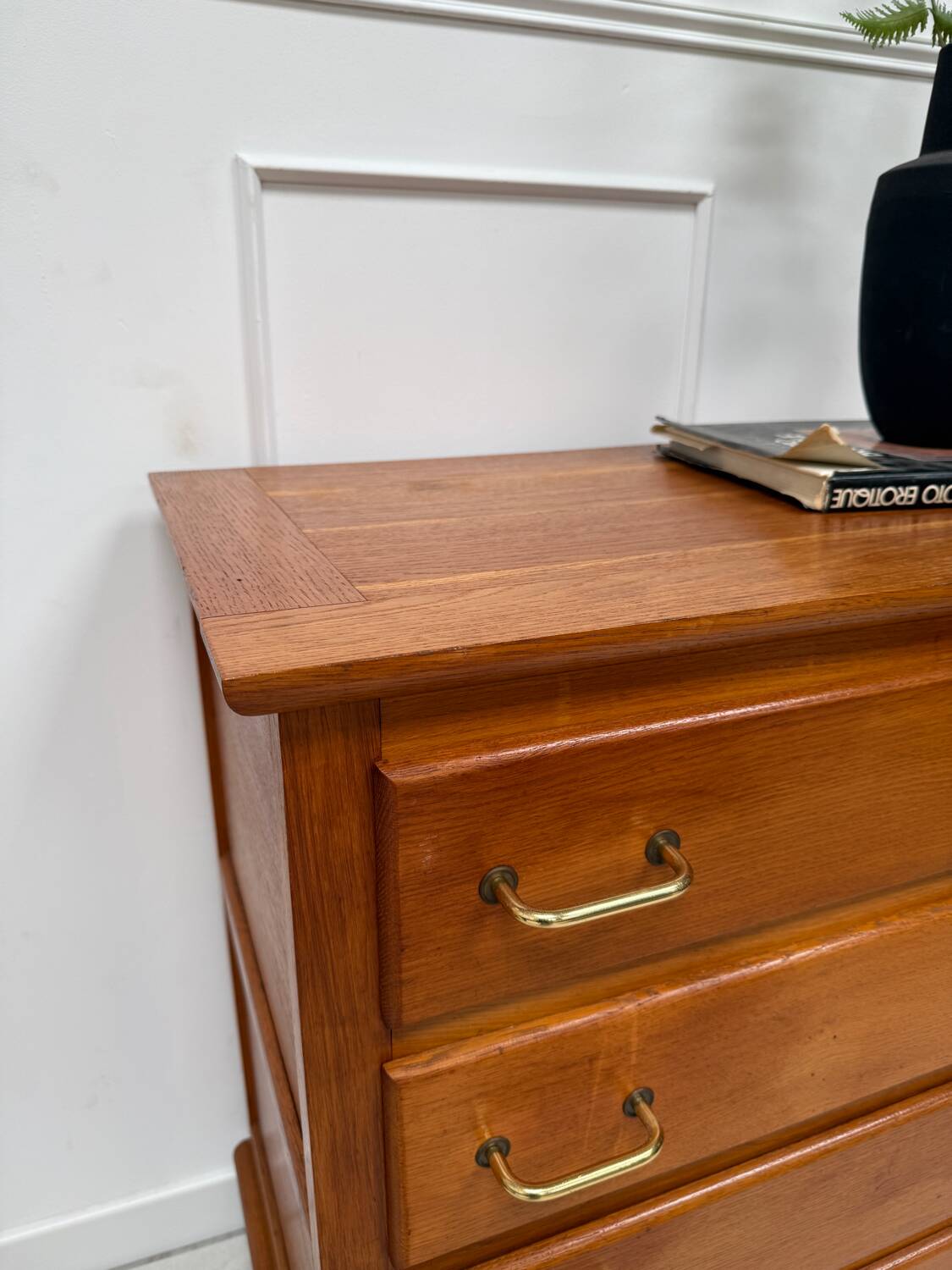 Vintage chest of drawers with compass feet