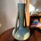 French Pierrefonds vase with blue crystalline glaze, Art Nouveau stoneware