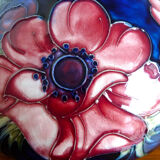 Vase signed Walter Moorcroft cobalt anemone pattern, 1953