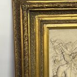 Marble high relief by François Duquesnoy "Putti, garlands and flowers" Paris, 1892