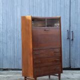 Vintage Secretary in Oak France 1950