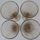 Set de 4 verres à pied en bulle de Biot