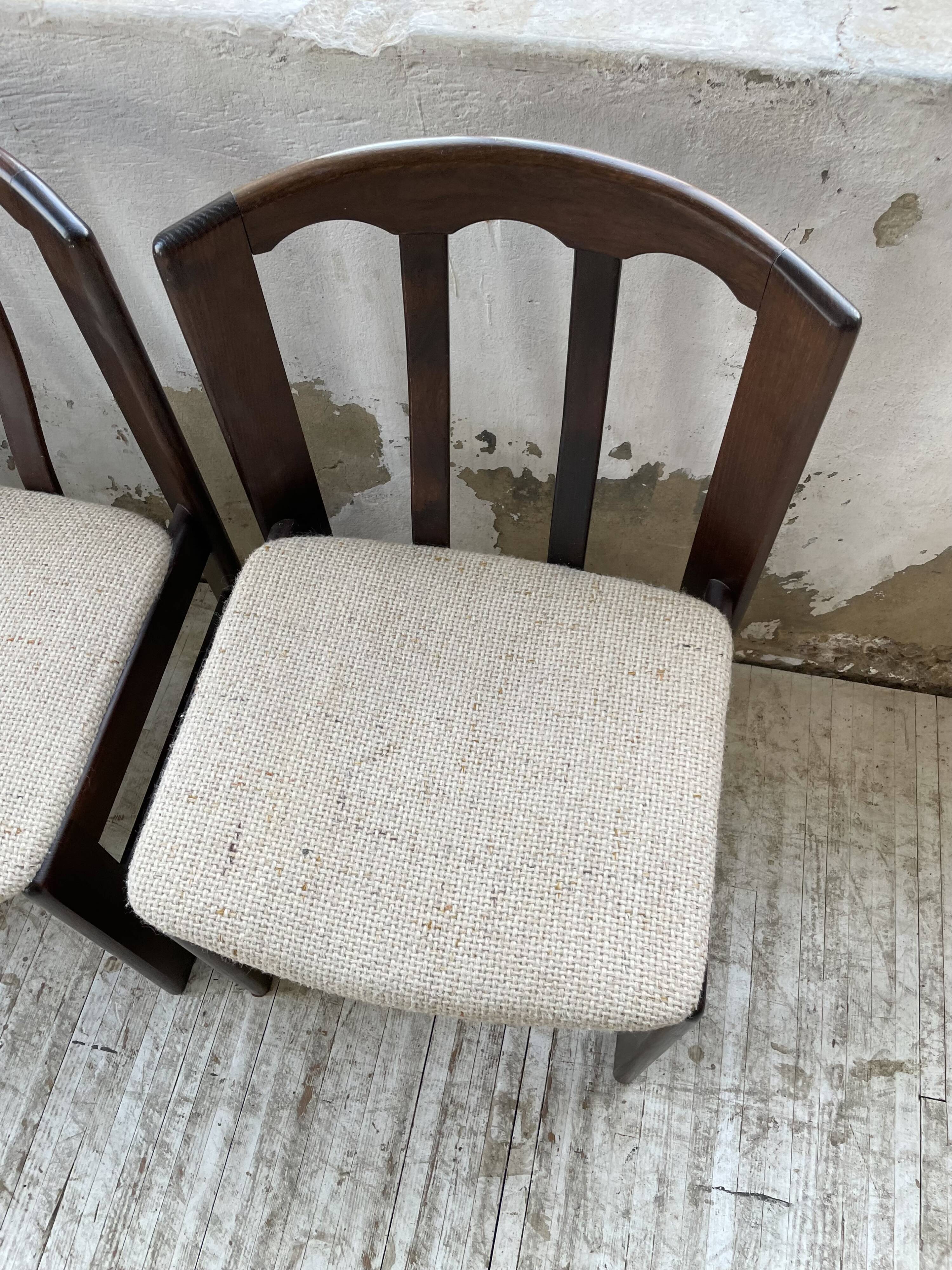 4 Scandinavian mahogany chairs