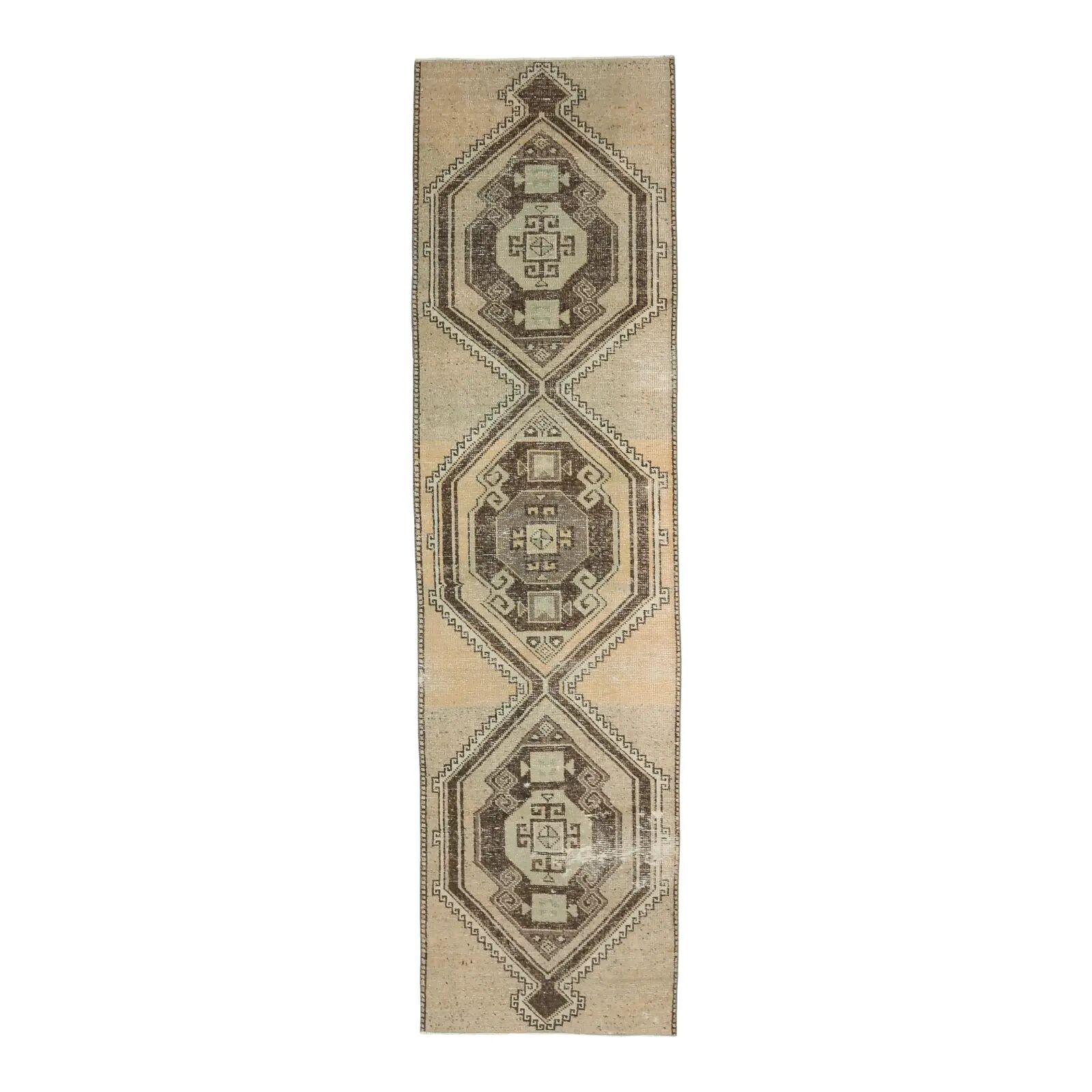 Turkish Oushak handmade runner 84x314
