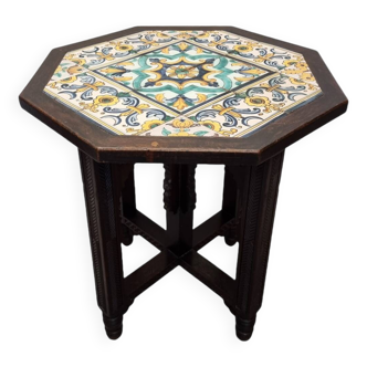 Vintage Southern European Side Table Tile Top 2nd Half Of The 20th Century