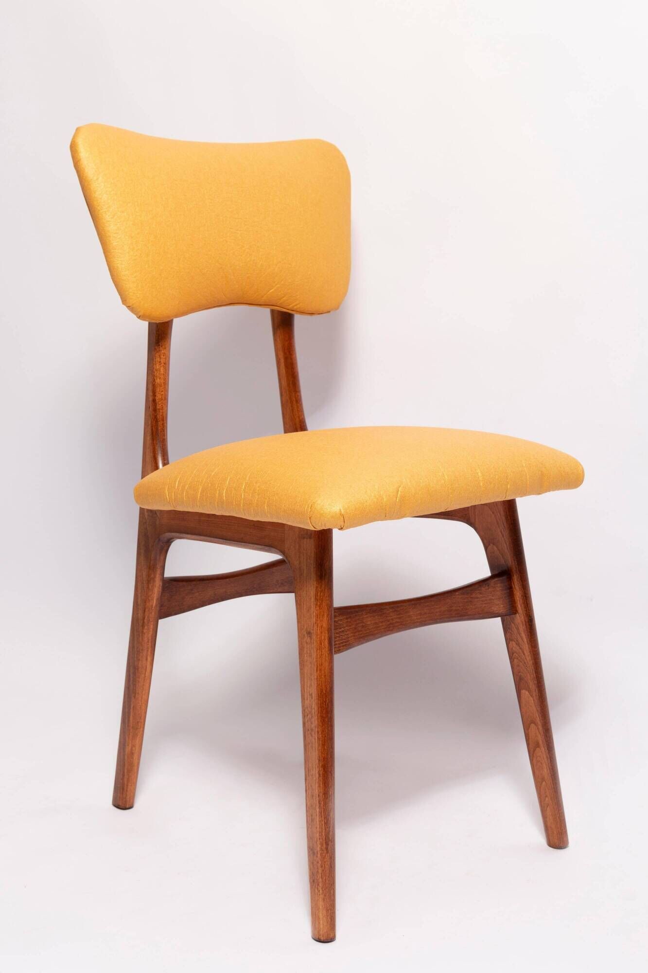 Mid-Century Butterfly Dining Chair, Vegan Pineapple Leather, Europe, 1960s