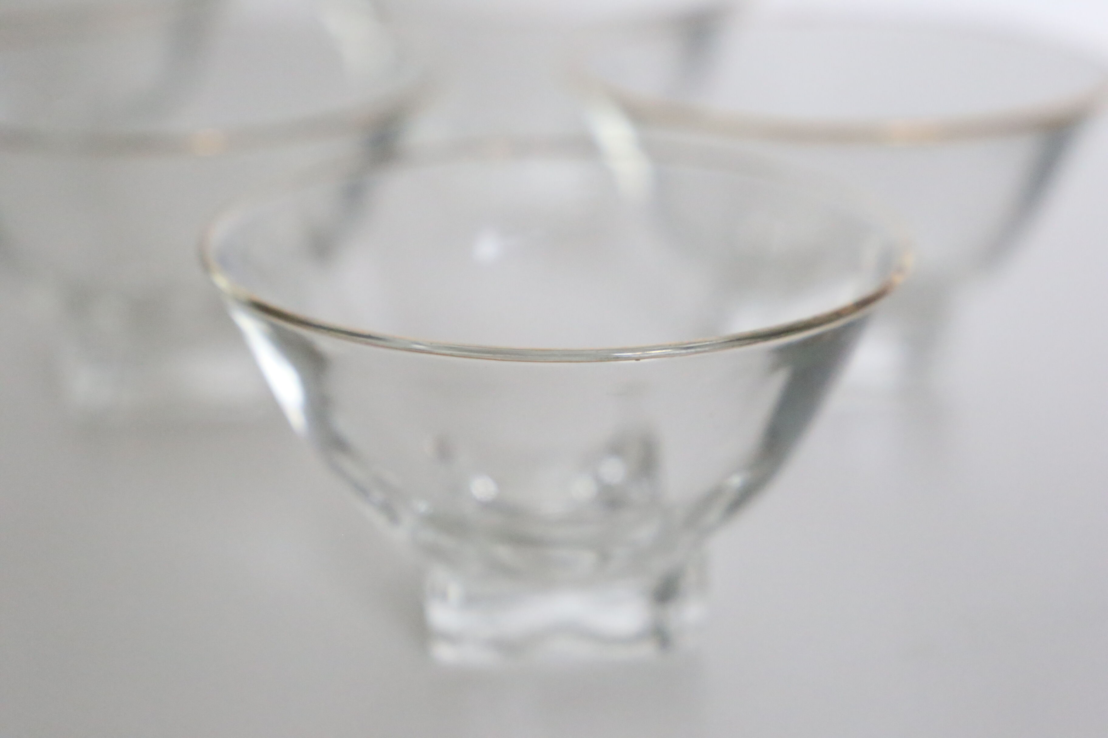 Set of 5 champagne glasses without foot, bistro style