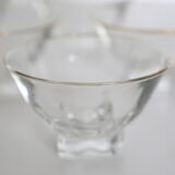 Set of 5 champagne glasses without foot, bistro style
