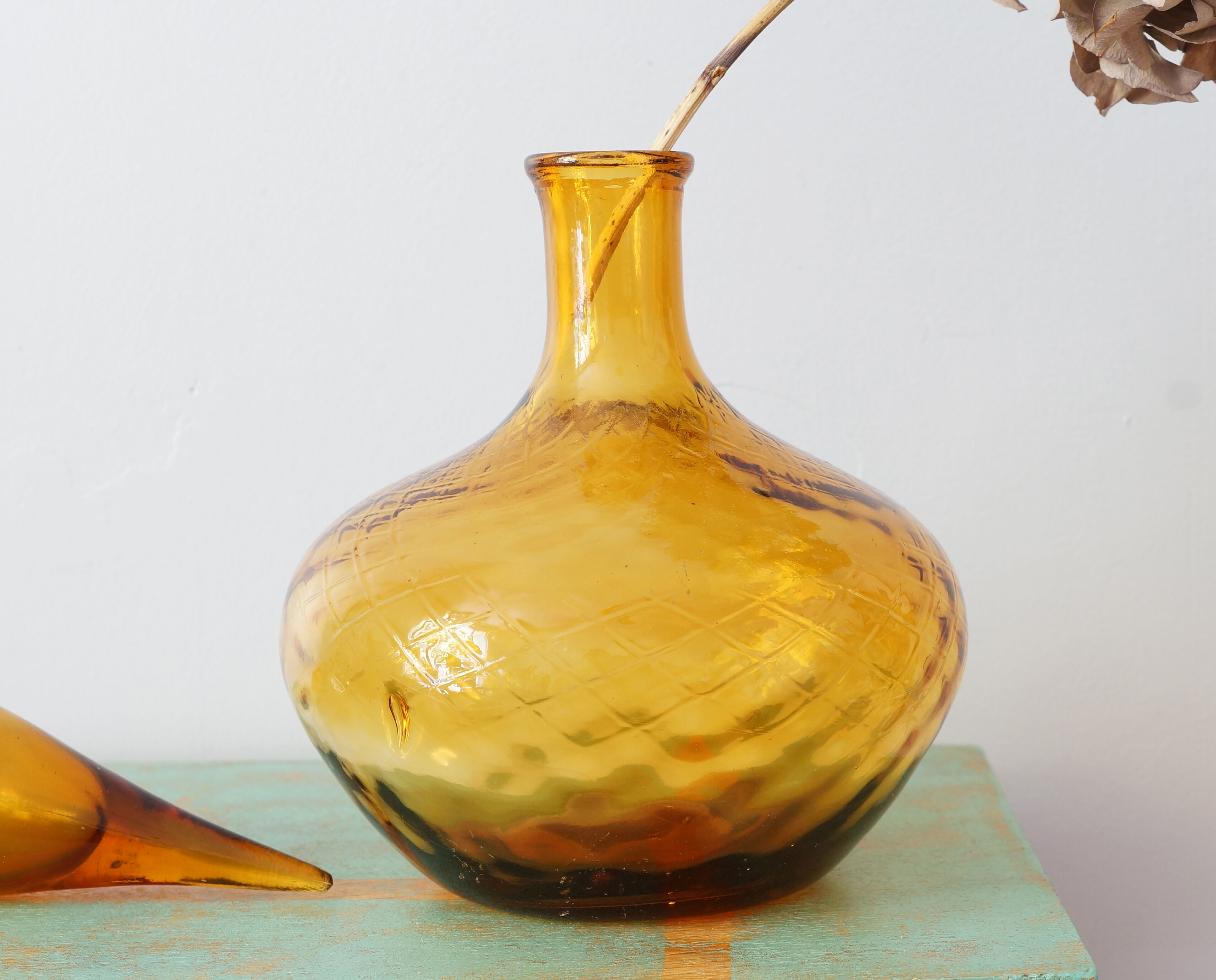 Ochre empolished decanter