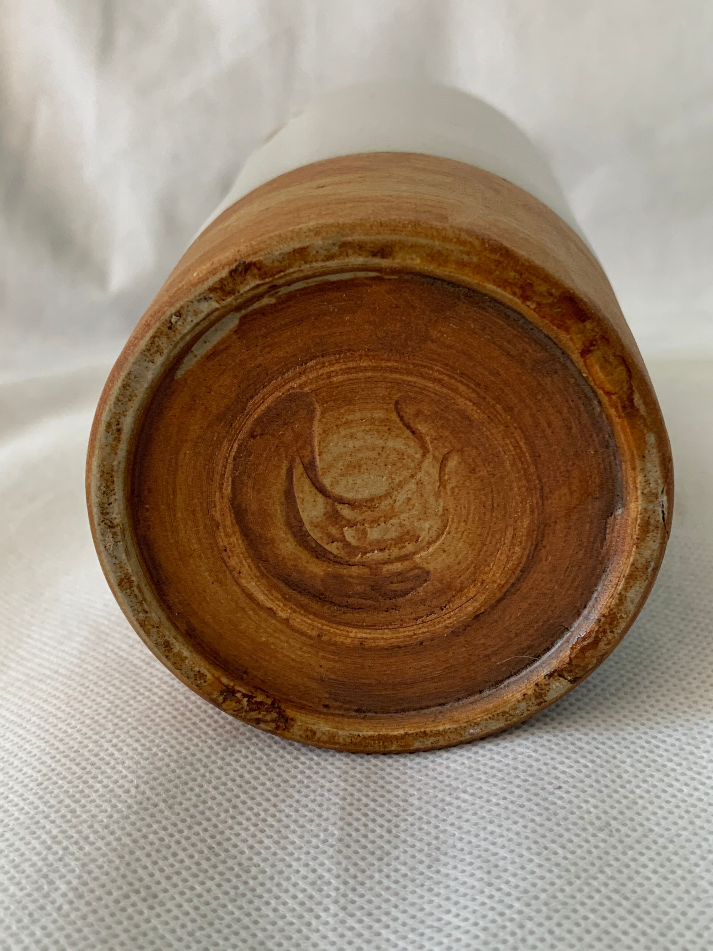 Enamelled sandstone vase Pottery of La Colombe 1975