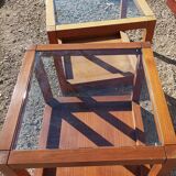 Glass top side tables