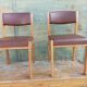 Paire de chaise baumann made in france siège 31 chêne et skaï