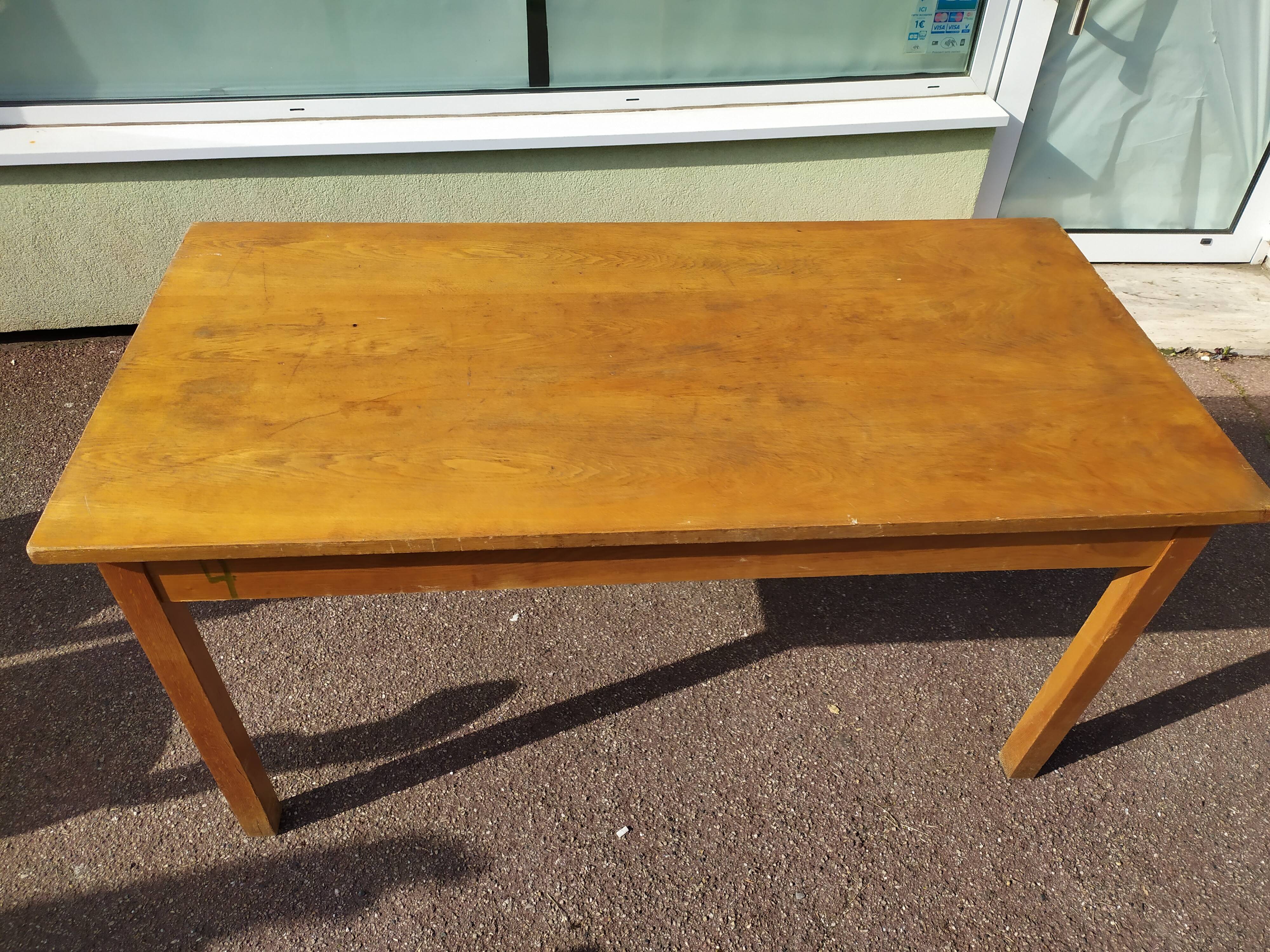 Old farm bistro table in solid wood 50/60