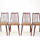 Ensemble de quatre chaises de salle à manger des années 1970 par Jitona Tchécoslovaquie