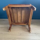 Colonial armchair in teak and bamboo