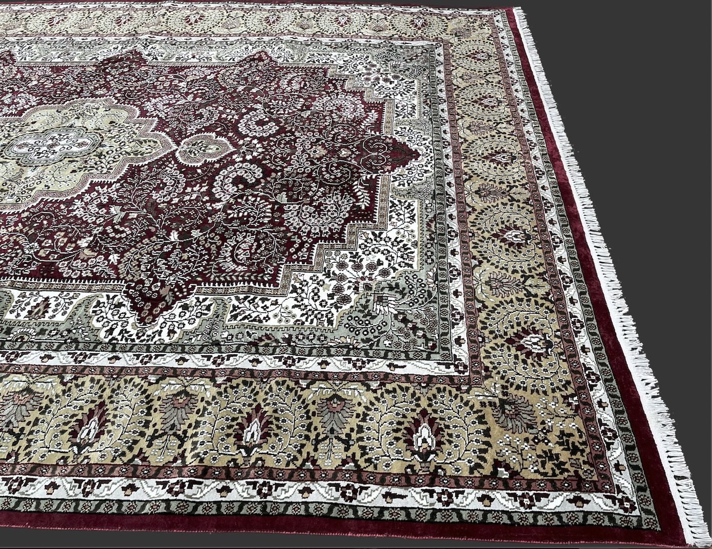 Tapis pakistanais laine de soie 383x281cm