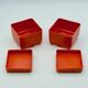 Set of 2 Orange Plastic Planters by Vastill, Italy, 1970s