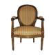 Fauteuil cabriolet médaillon de style Louis XVI