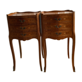 Louis XV-style bedside pair