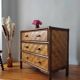 Commode vintage en rotin