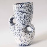 Fat lava blue vase