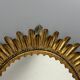 Midcentury bohemian Hollywood Regency Spanish gilt metal sun mirror, 1960s