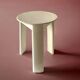 Vintage white plastic tripod stool Gedy - design Olaf von Bohr