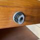 Vintage 70s double curtain filing cabinet